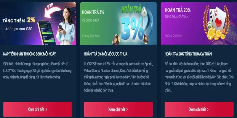 Hoàn trả và thưởng nạp lại King 52